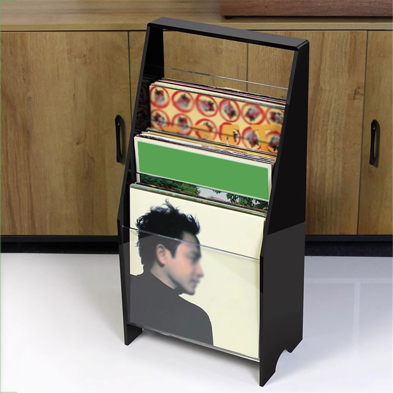 Ufficio Riviste for CD porta dischi in vinile acrilico a gradini Scaffale porta dischi
