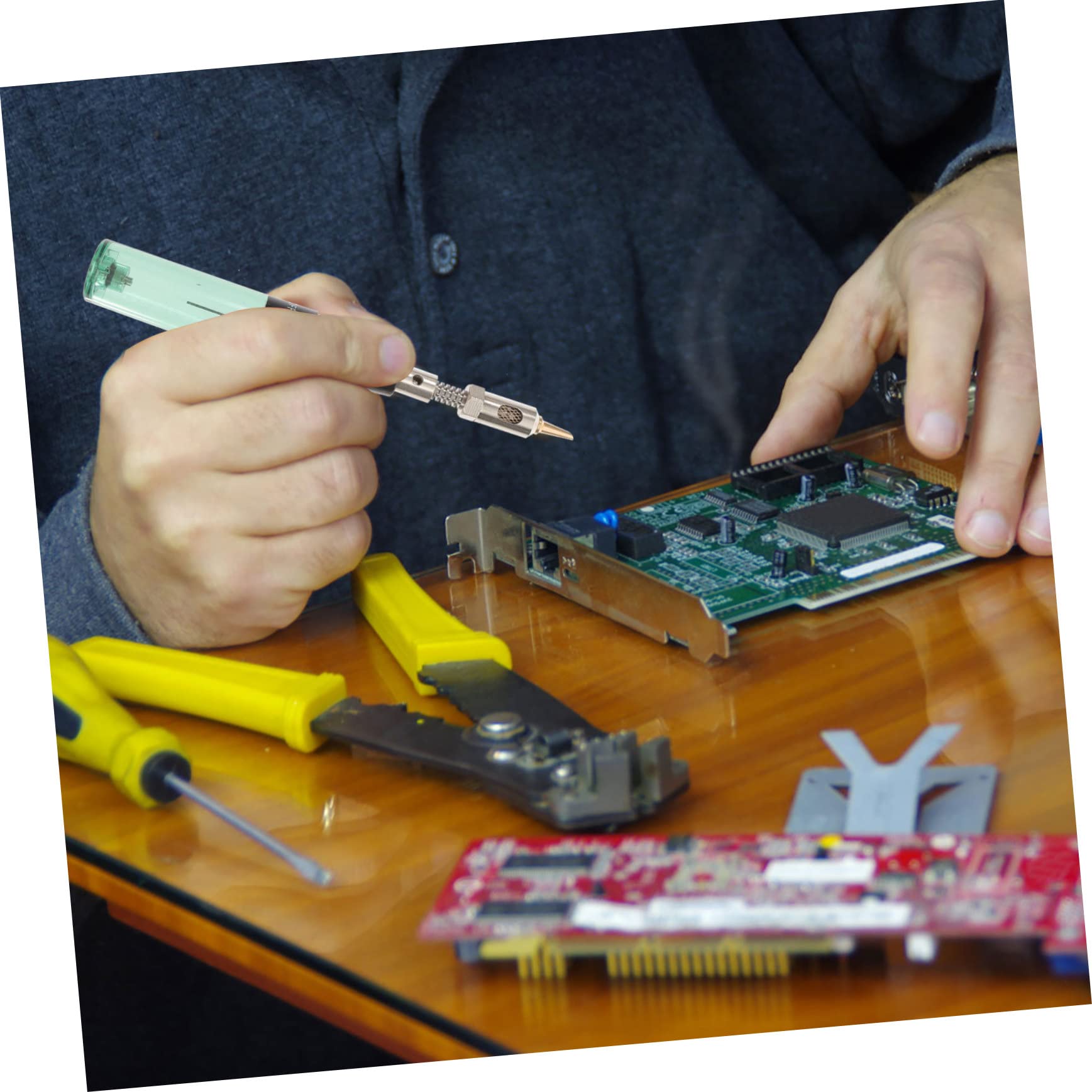 HOMSFOU 3sets Saldatore Gas Portatile Con Punta Intercambiabile Per Riparazioni Elettroniche e Saldature Esterni Facile Da Riempire e Utilizzare