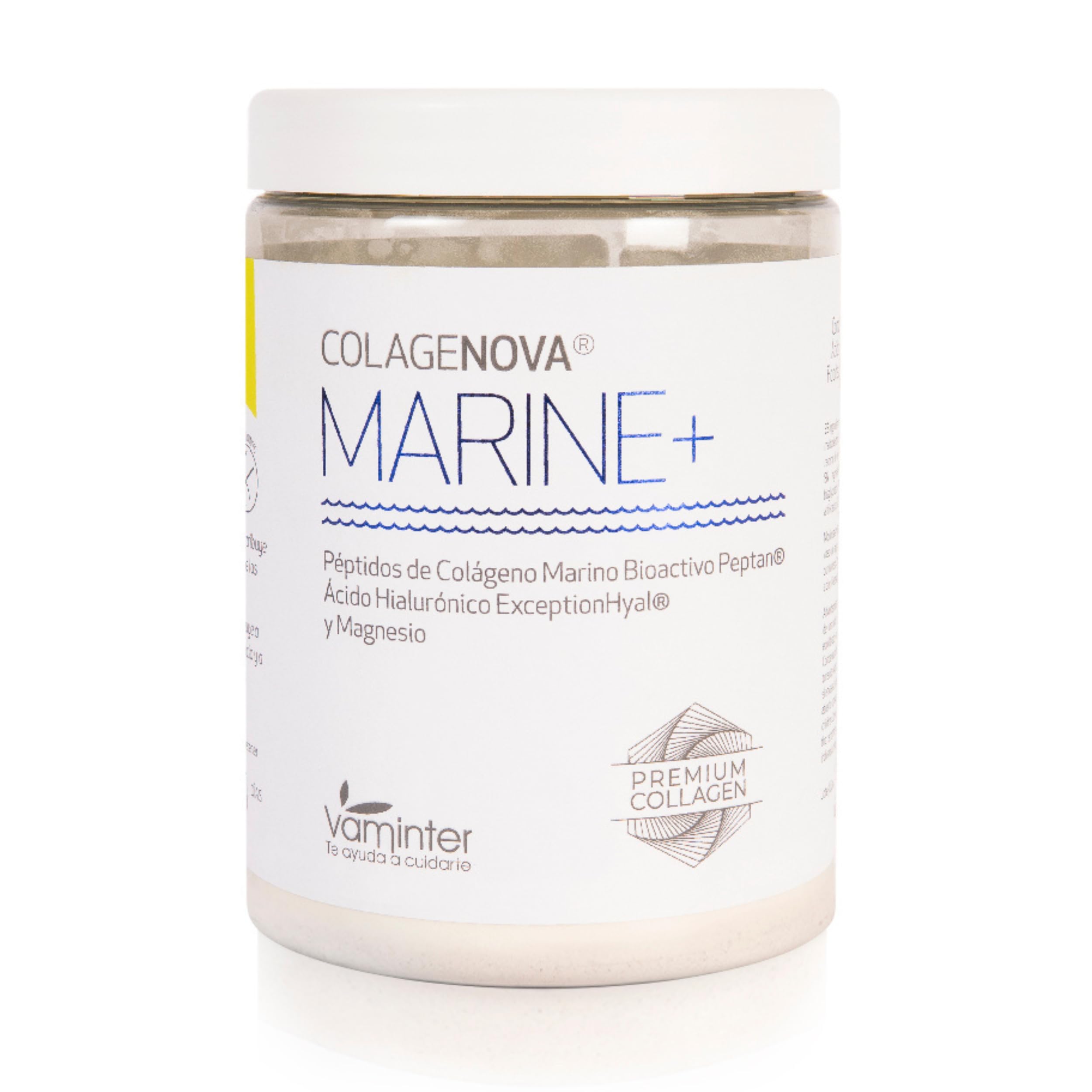Colagenova - Colágeno Marino + | Peptidos de Colageno Marino Hidrolizado con Ácido Hialurónico y Magnesio | Complemento Para Huesos y Músculos | Formato en Polvo | Sin Gluten | Sabor Limón