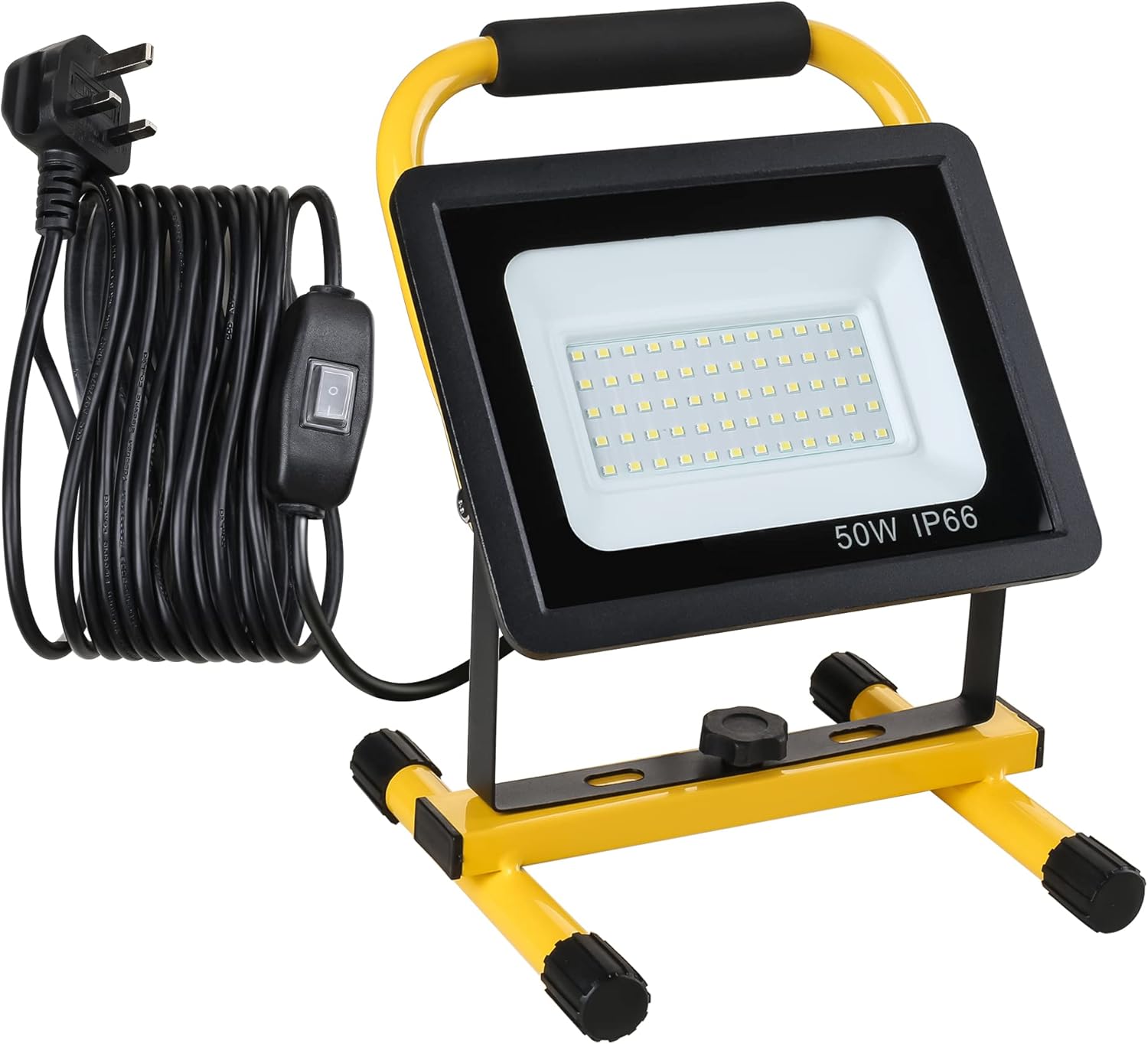 sunkles 50W Flood Lights with Stand, LED Work Light, 6000LM Super