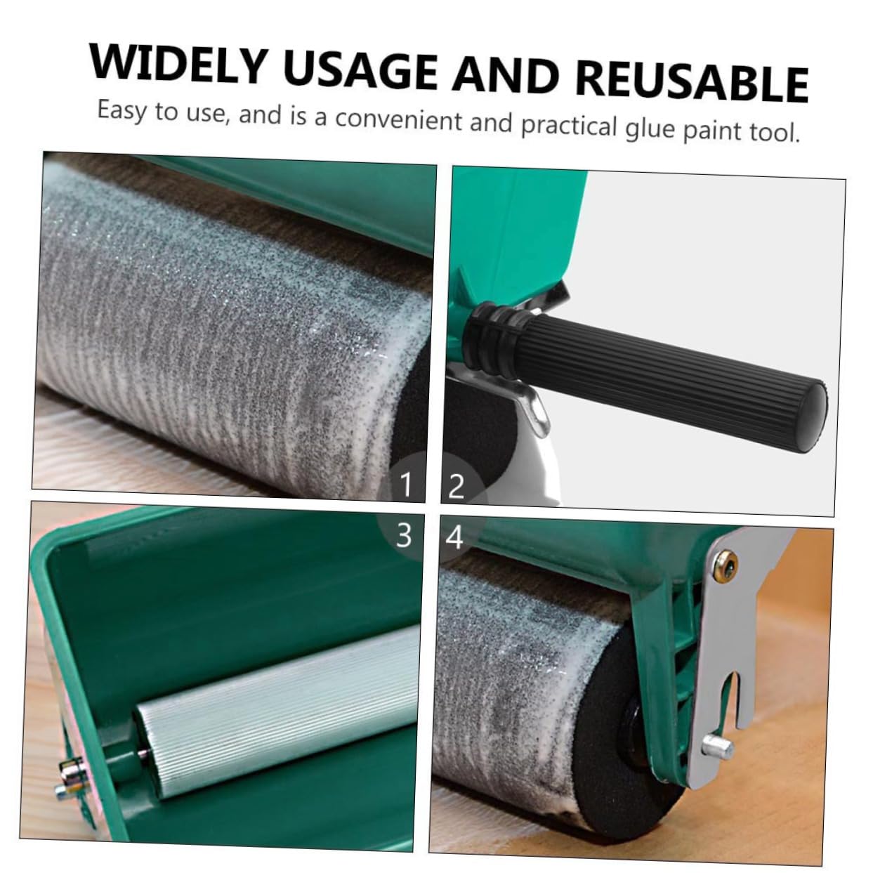 OSALADI Aplicador manual de pegamento para madera, rodillo de pegamento para madera, práctico rodillo de pegamento manual, ajustable, recubierto manual, distribuidor de pegamento pequeño