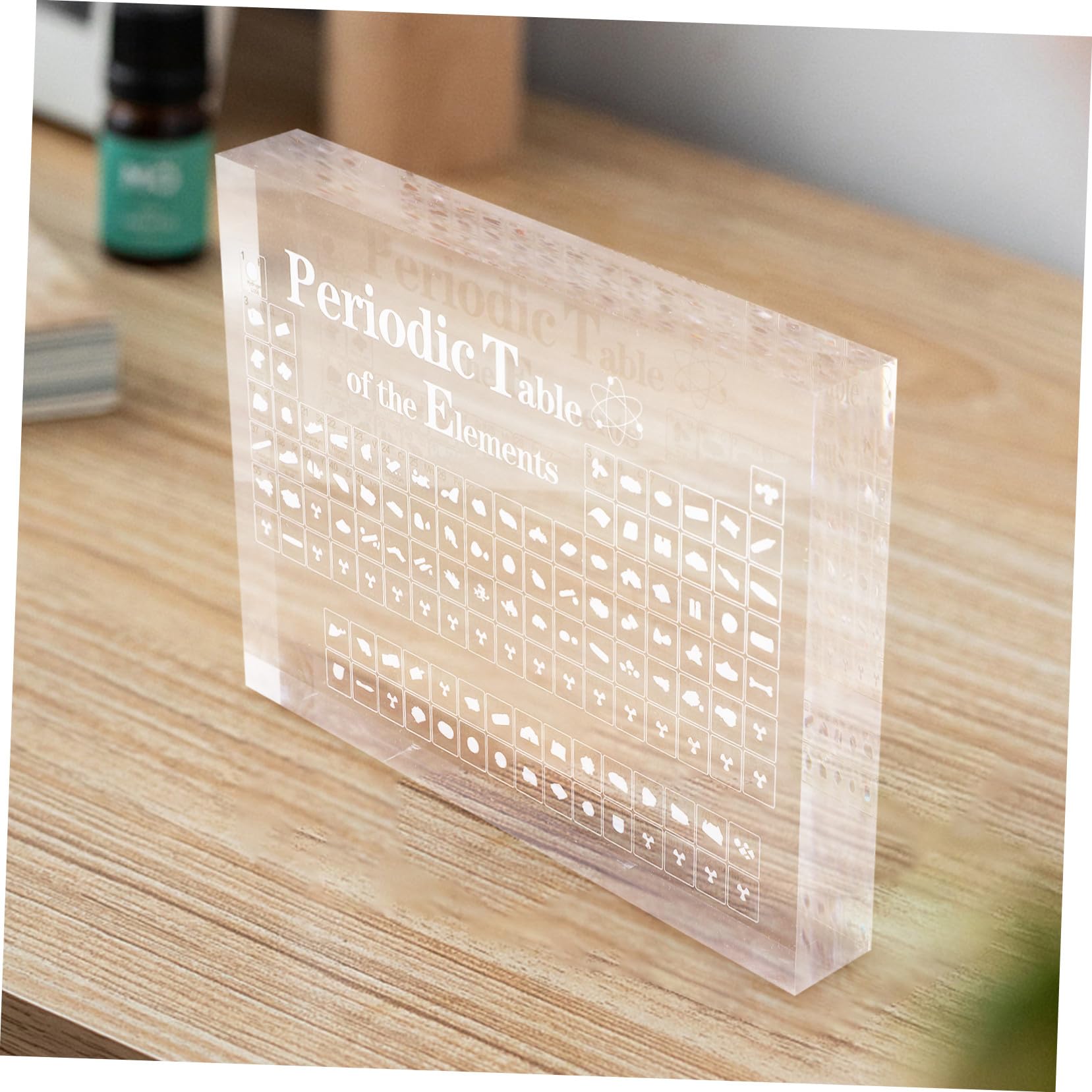 BUGUUYO Periodensystem Der Chemie Acryl Dekoration Klein Transparent 150x114x20mm Schul Und Lerndekoration Für Chemieunterricht Und Wissenschaft