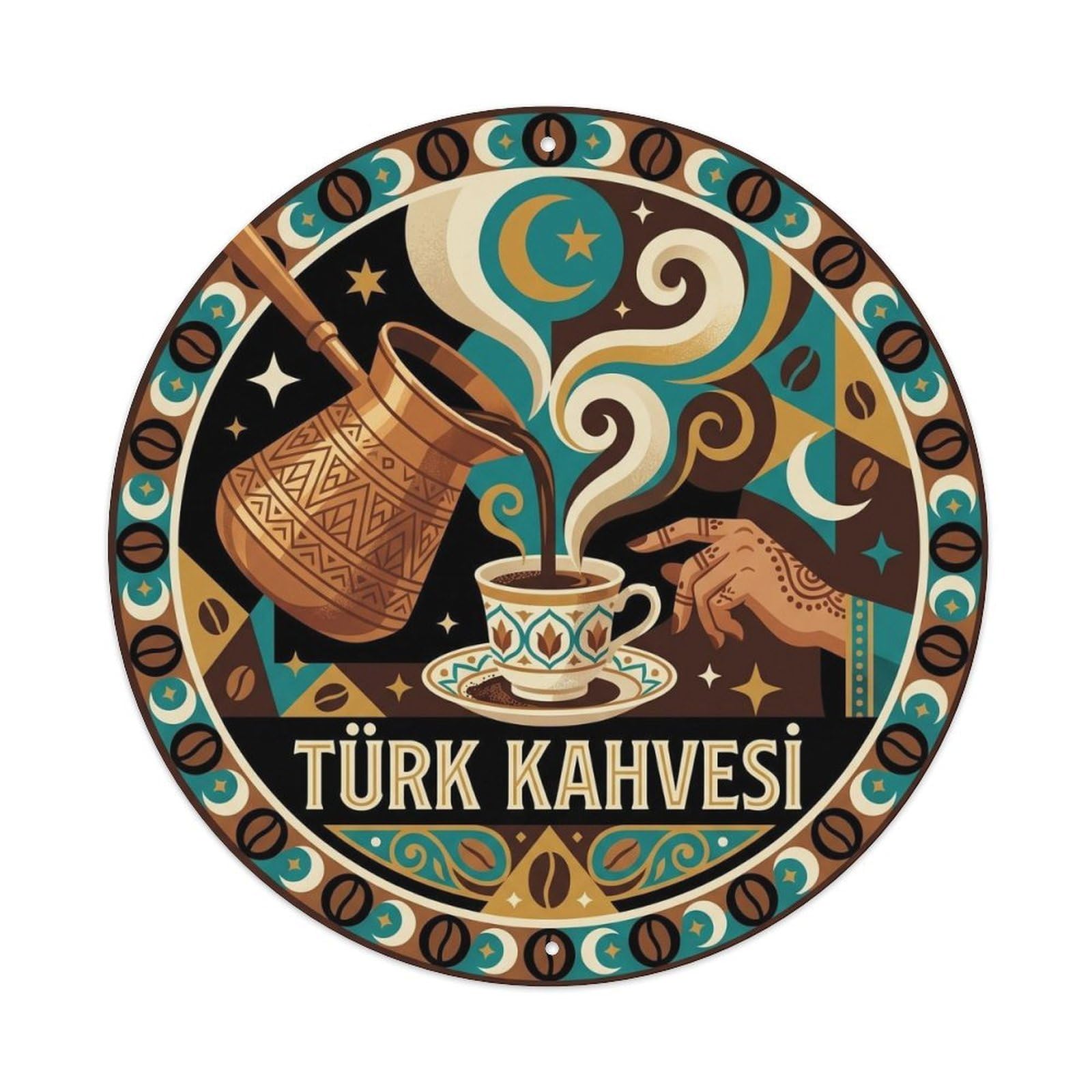 Turkey Turkish Coffee Fortune Bazaar Culture Istanbul Metal Tin Sign