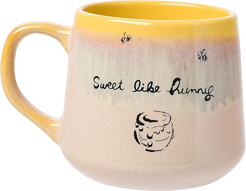 Miniatura 16 de Silver Buffalo Disney Winnie the Pooh - Taza de cerámica con diseño de hojas de otoño, 20 onzas Azul/Blanco,Taza de cerámica para caravana