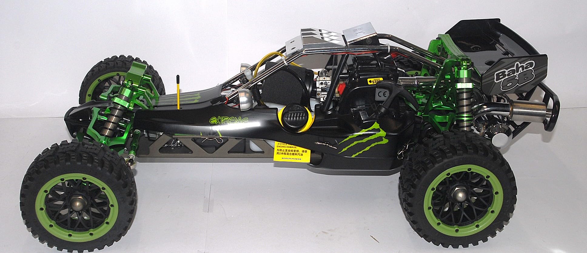 Auto RC 1/5 Baha Baja 45cc 2WD Off Road – Auto RC a Benzina Versione Speciale AS Hobby con Cerchioni Scomponibili e Gomme Incollate – 2.4 GHz