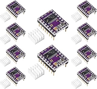 DIANN 10pcs DRV8825 Stepstick Stepper Motor Driver Module with Heat Sink for 3D Printer Reprap CNC Machine Robotics