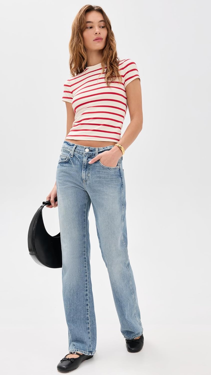 Stretchy Baby Tee in Light Ray001 by good american - Image 5