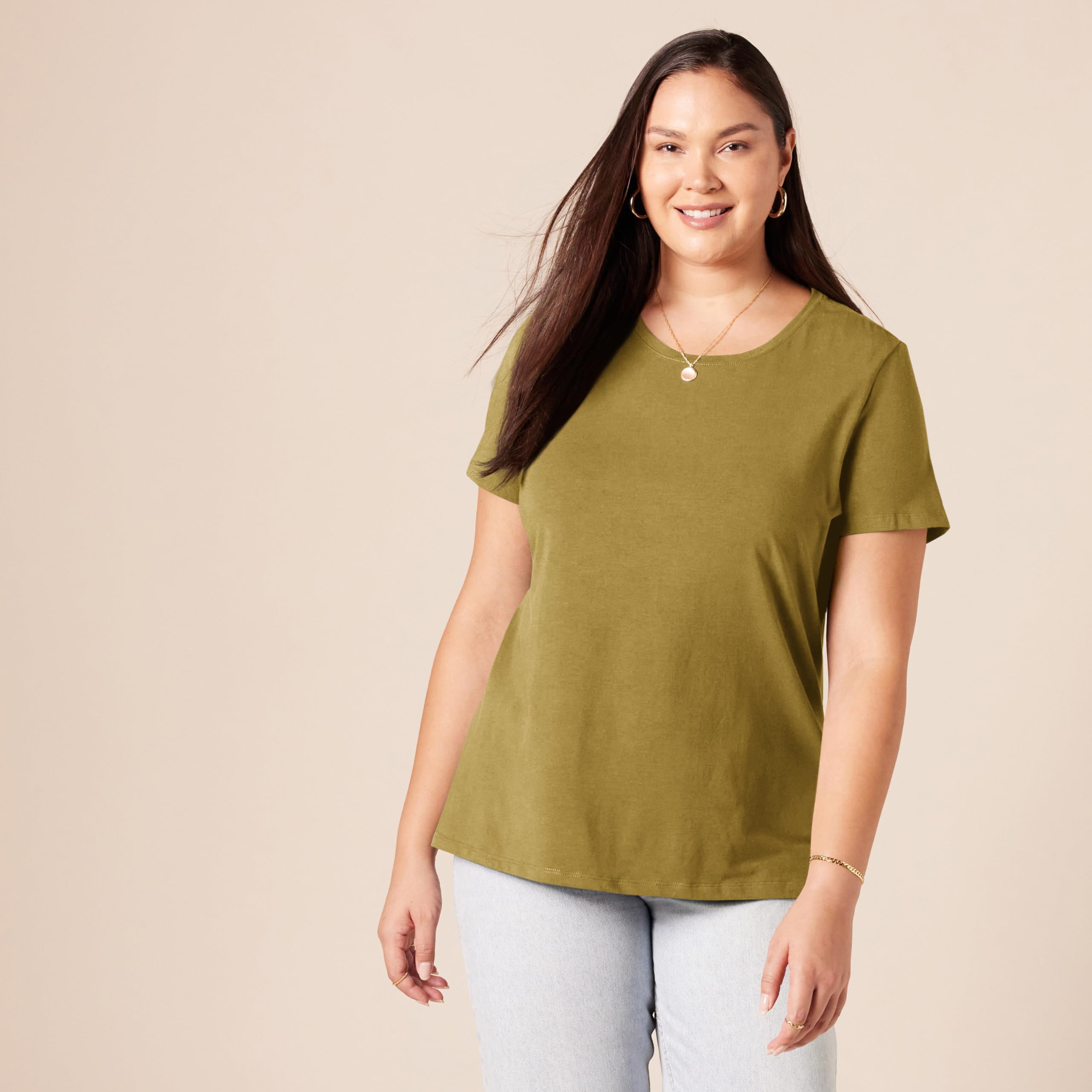 Amazon Essentials Women's Regular-Fit Short-Sleeve T-Shirt (Crewneck and V-Neck Options), Multipacks — view 234