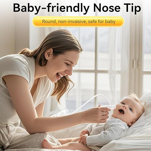 Miniatura 3 de Aspirador nasal para limpieza de nariz para bebés y niños pequeños con bomba de mano y punta no invasiva para una succión rápida y silenciosa, marca