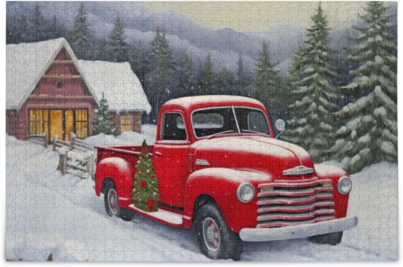 Wooden Christmas Puzzle 1000 Pieces - Christmas Street - 1000