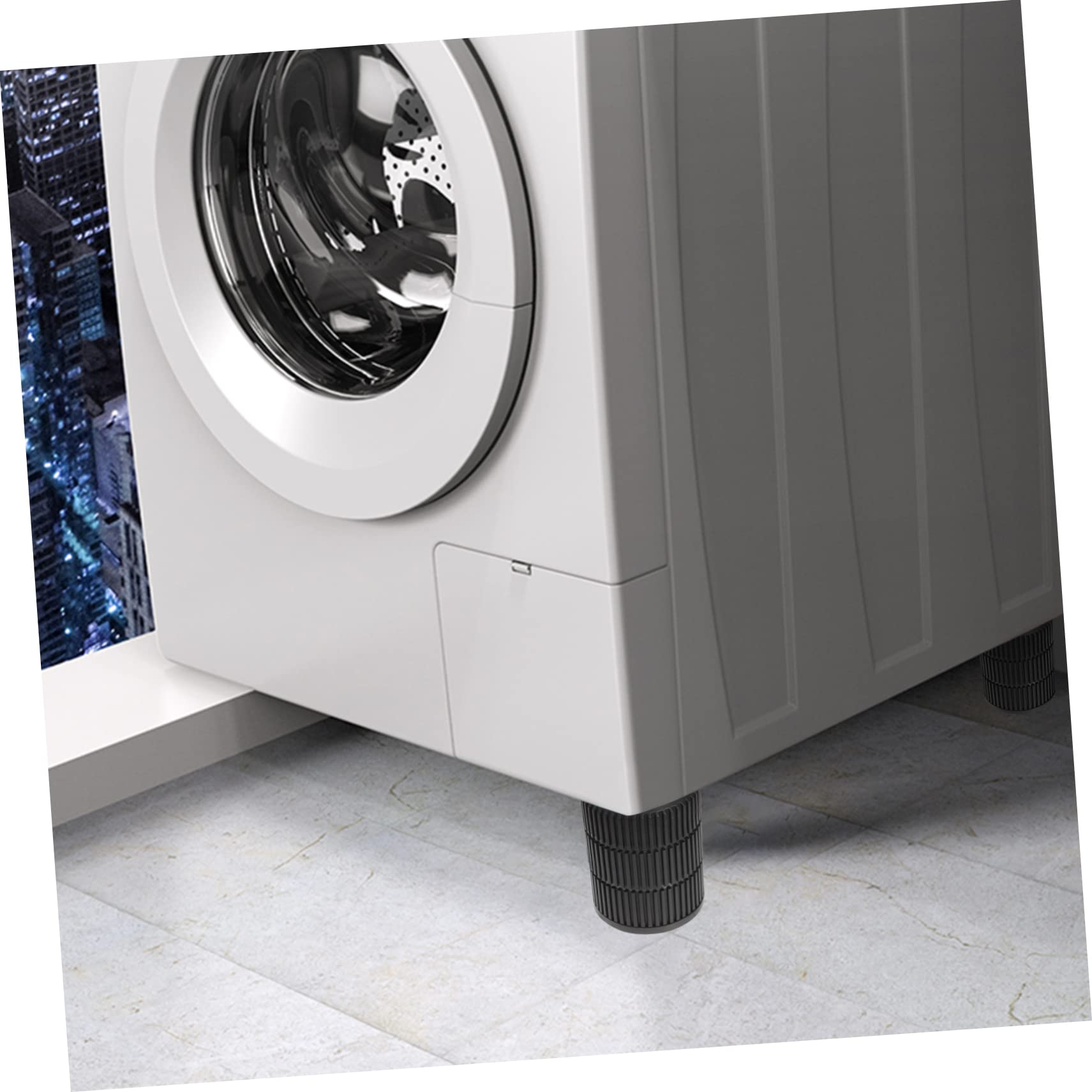OSALADI Plastic Washer Dryer Vibration Pads 3-Layer Foot Booster Pad for Washing Machine Stabilizer