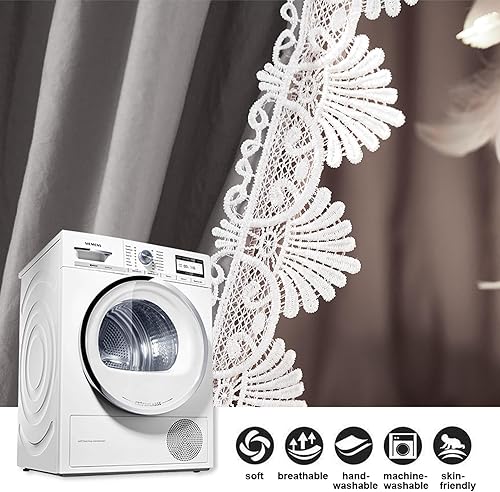 Miniatura 5 de Kertnic Toldo de cama para niñas, toldo de princesa rosa suave con volantes, decoración de lazo de ensueño, toldos de cama para habitación de los