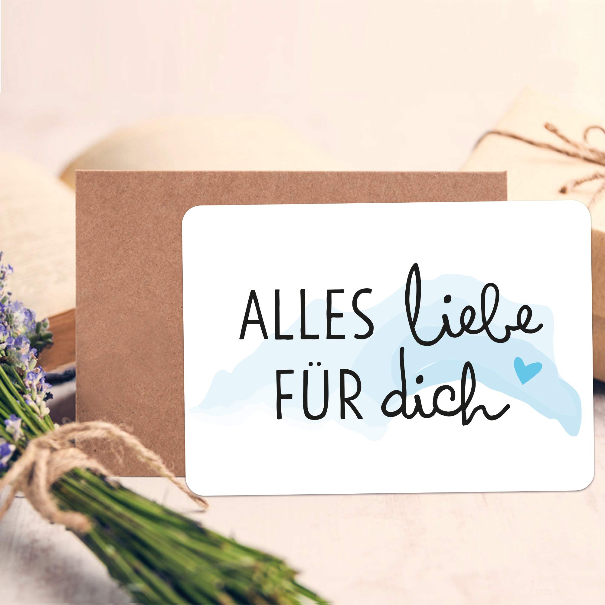 OWLBOOK Grußkarte Alles Gute – Geschenkkarte Mit Briefumschlag Für Jeden Anlass