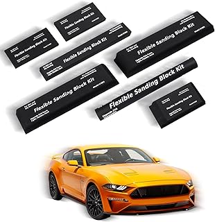 2025 Upgrade Sanding Block Kit 7 Piece,Flexible EVA Foam Wet or Dry Hand Sanding Blocks Kit for Sanding or Polishing in Au...