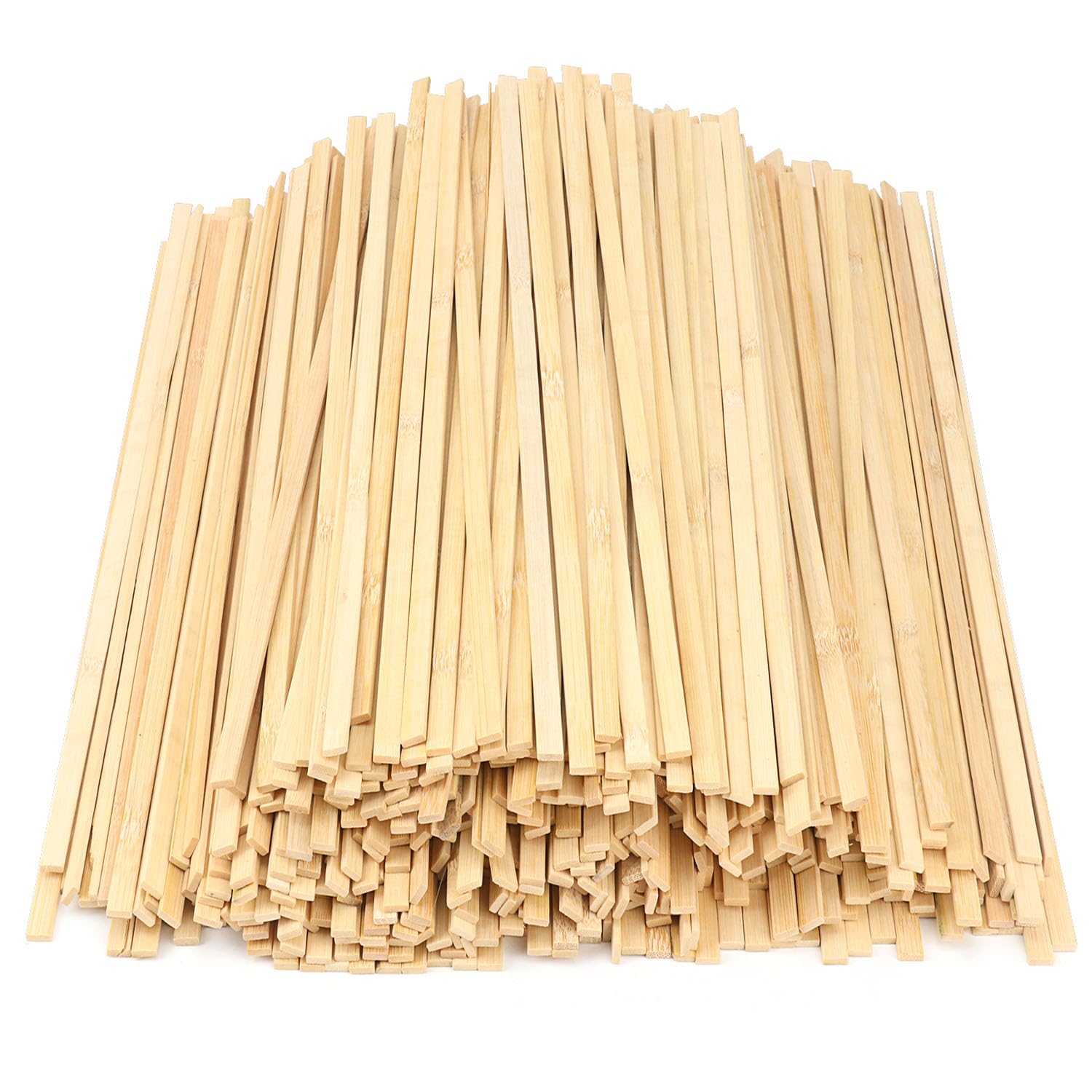 Geytetqi 500 PCS 15.75 Inch Bamboo Sticks, Wooden Craft Sticks, Wood Sticks for Craft, Bamboo Sticks for Crafts, Model-Building, DIY Project, Kites, Doll Houses