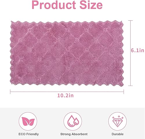 Miniatura 9 de Paquete de 20 paños de cocina de microfibra superabsorbentes para limpiar platos cocina baño automóvil gris y verde Verde Gris, Morado gris (2),