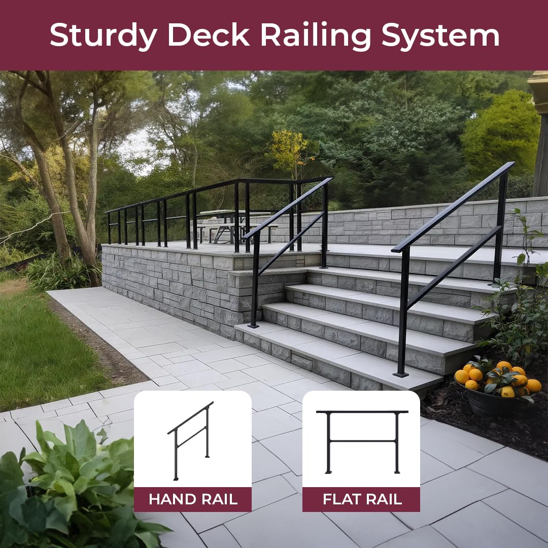Snapklik.com : CR Fence & Rail Horizontal Metal Deck Railing, 6ft Wide ...