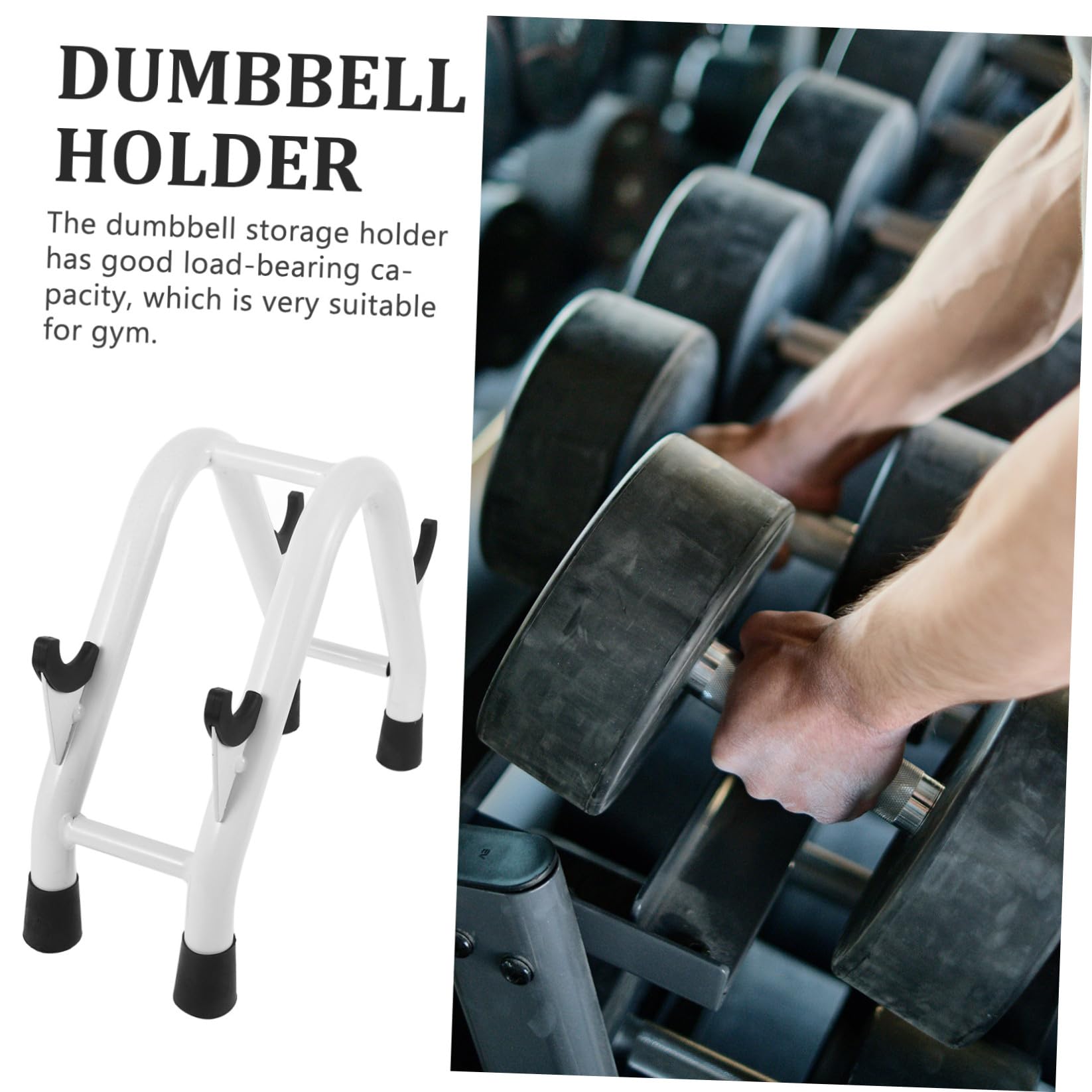 BESPORTBLE Soporte Vertical Para Pesas Mancuernas De Hierro Resistente Con Base Antideslizante Para Gimnasio y Hogar Estante Duradero y Estable Para Almacenamiento Seguro De Mancuerna y Barra