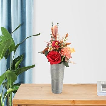 陶器製花柄バケツ 金属装飾付き Amazon｜KONTONTY 6個色彩豊かな小型製バケツ パーティー用