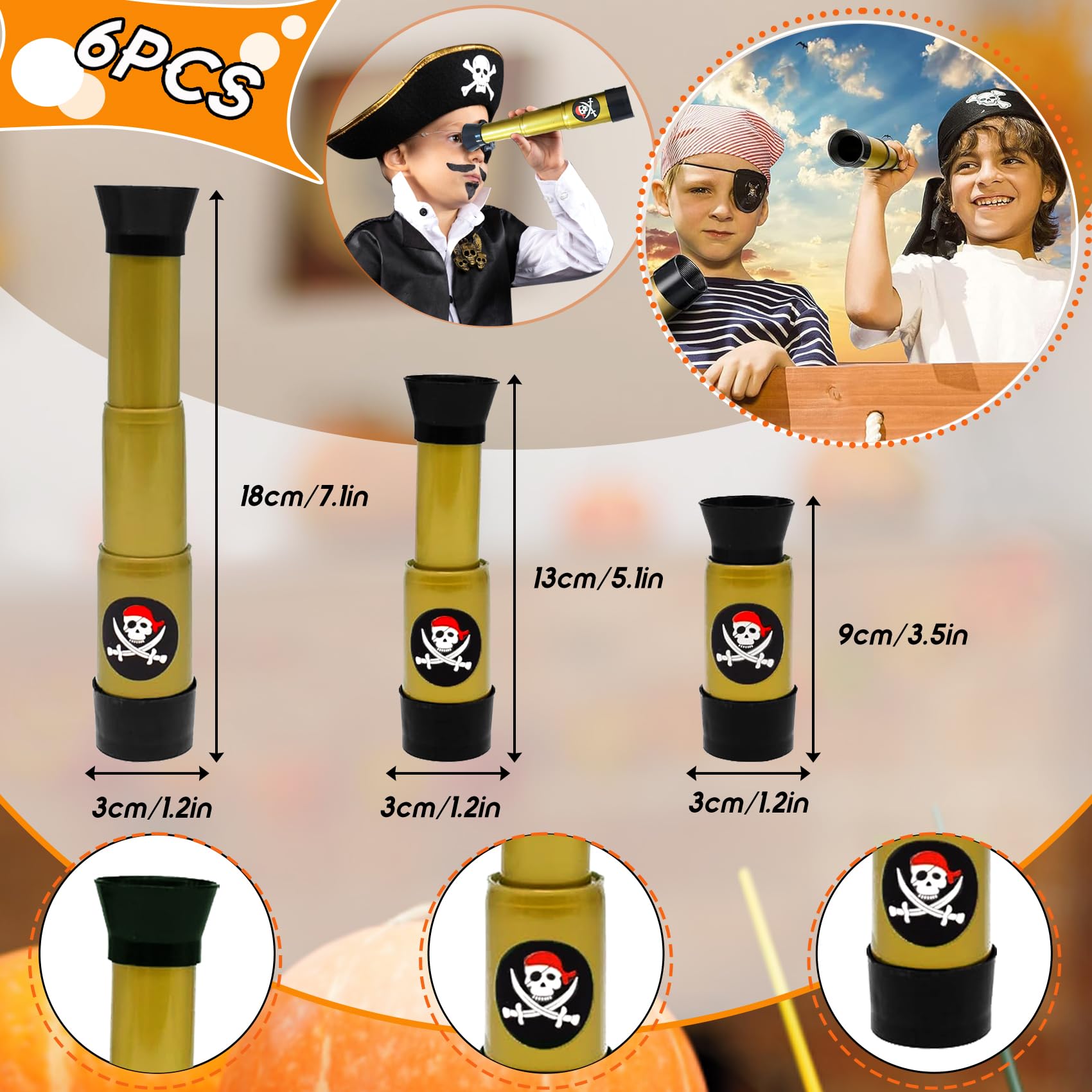Kit Déguisement Pirate Enfant 36 Pièces - Chapeaux, Cache-Œil, Tatouages & Barbes Pour Fête Thème
