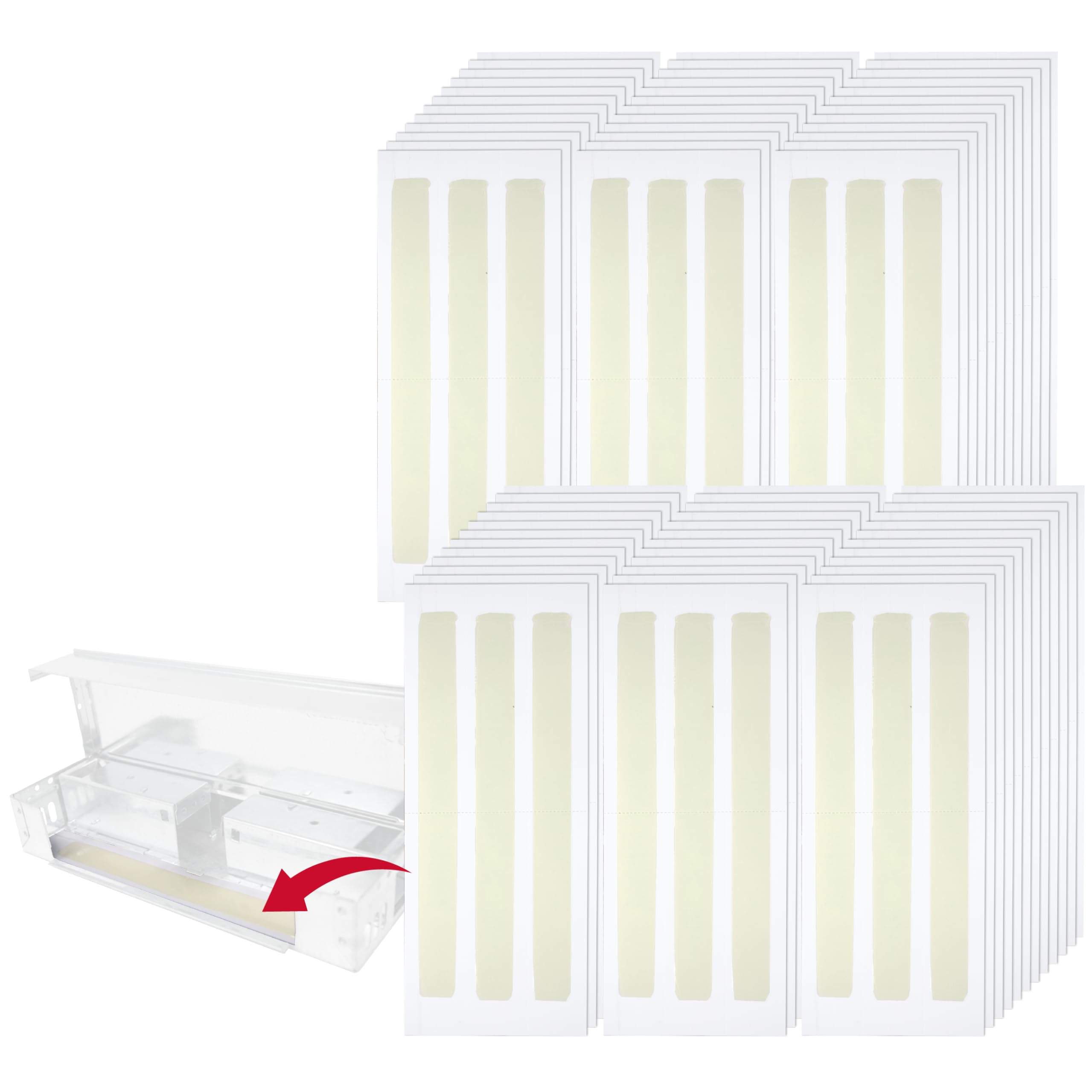 Catchmaster Mini trappola per topi multi-cattura confezione da 216 mini ricariche, pannelli di colla sostituibili per trappole per topi interni per la casa, cattura dal vivo contro i parassiti per