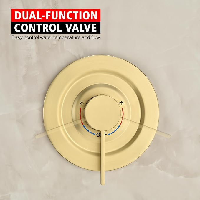 Sistema de Ducha Sumerain Brushed Gold con Barra deslizante miniatura 6