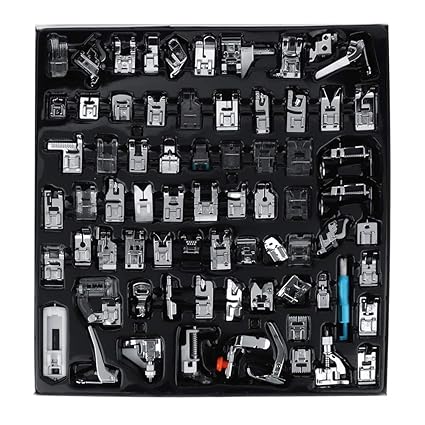 Yosooo Sew Machine Presser, 72 Pcs Household Sewing Machine Presser Press Foot Kit Multifunctional Sewing Accessories, 33 x 31 x 5 cm / 13 x 12.2 x 2 in