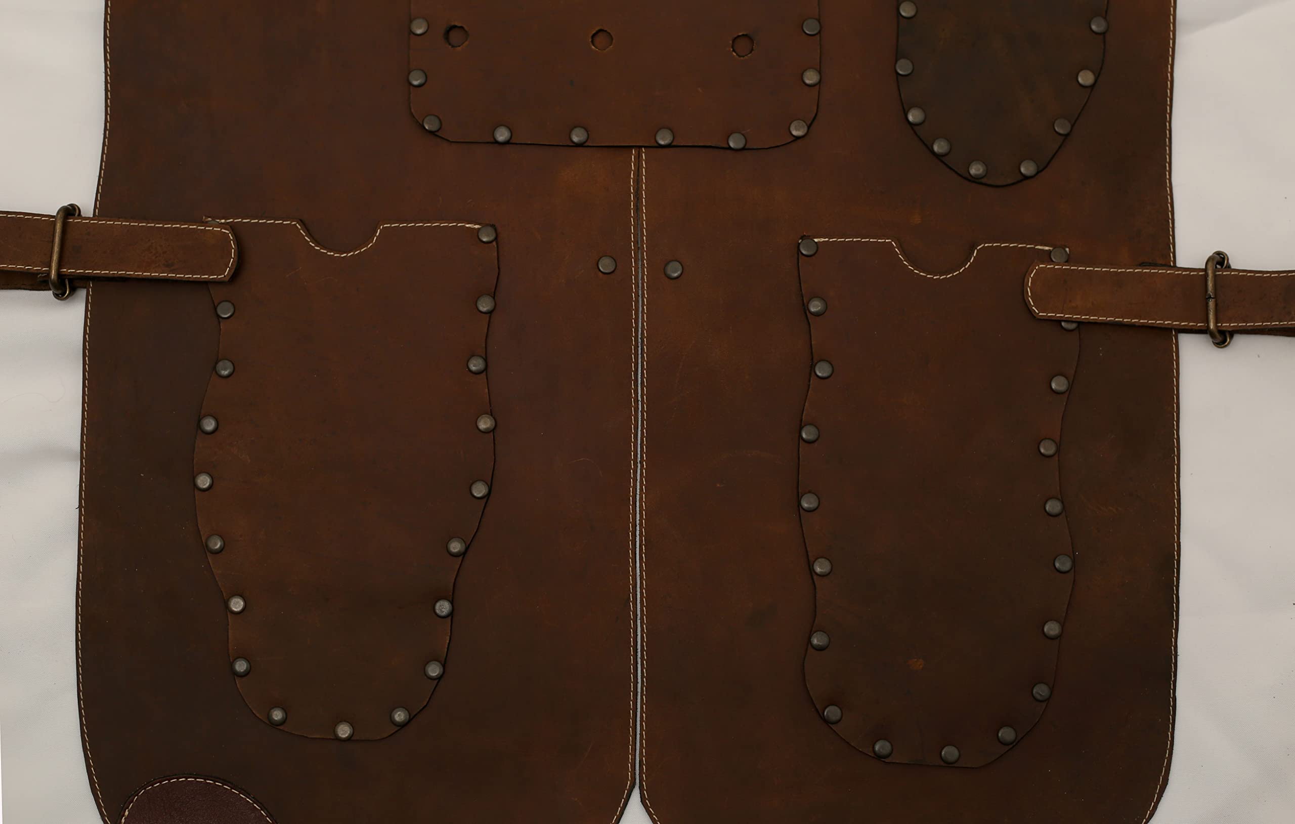 Delantal de piel 100 % auténtica, hecho a mano para barman, chef, carnicero, metalúrgico, carpintero, herrero, camarero