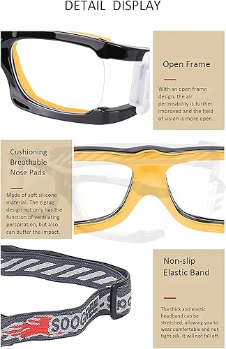 Miniatura 6 de SooGree Gafas de baloncesto anti niebla protectoras deportivas para hombre
