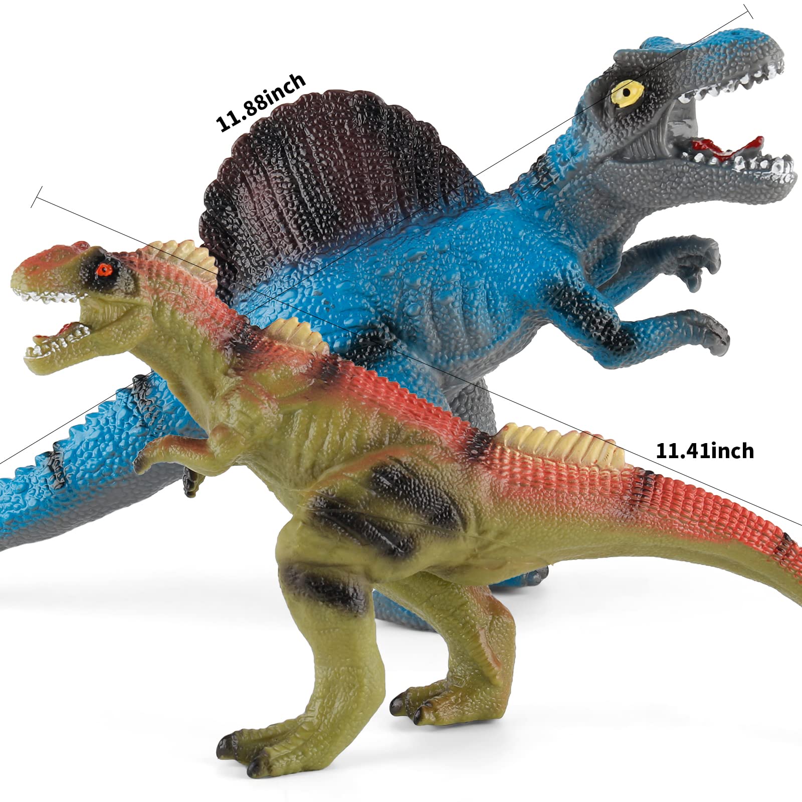 Ganowo 6PCS Dinosaur Toys for Kids 3-12, Large Realistic Soft Dino