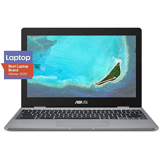 ASUS Chromebook C223NA-DH02 11.6" HD, Intel Dual-Core Celeron N3350 Processor (Up to 2.4GHz) 4GB RAM, 32GB eMMC Storage, Grey (Renewed)