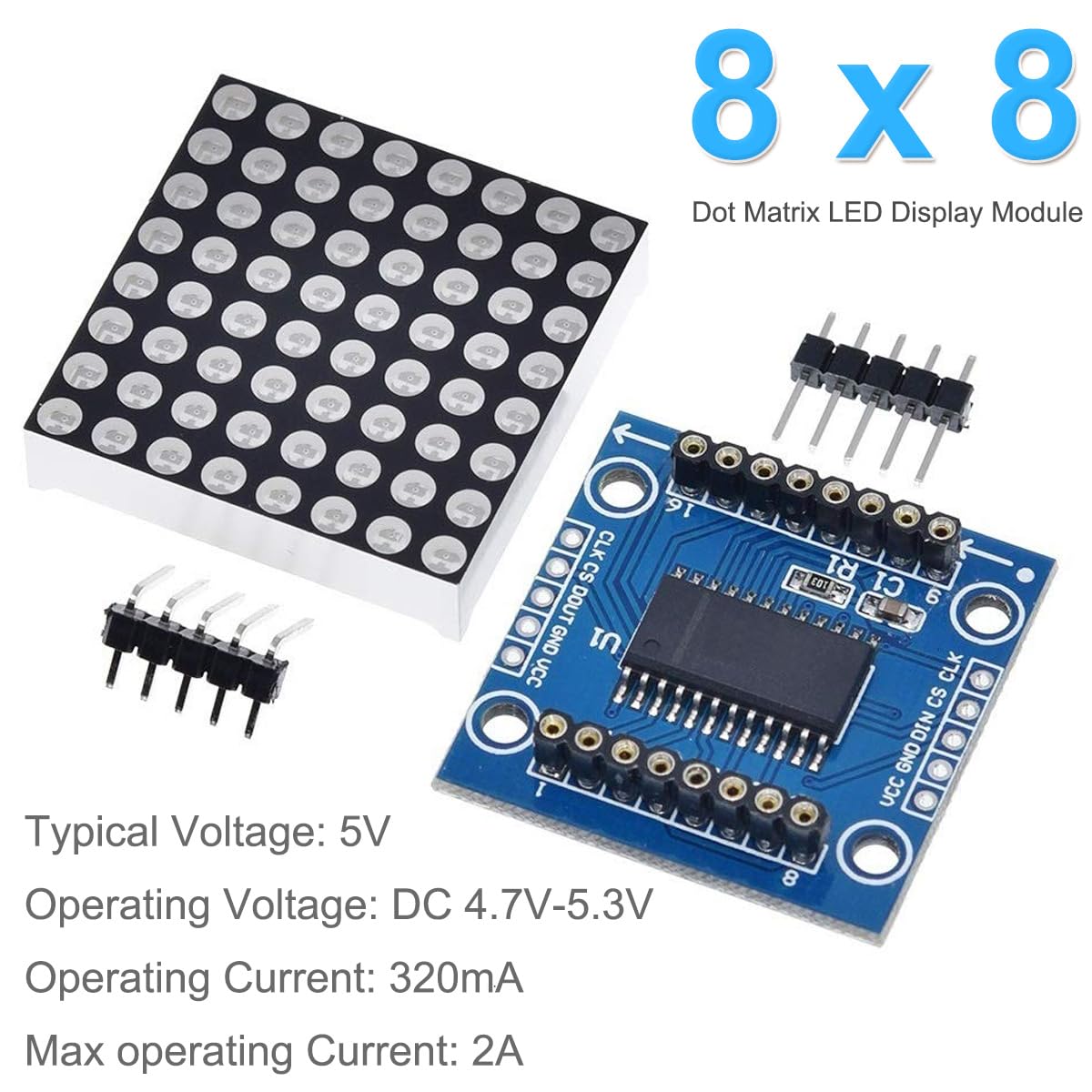 2X4 MAX7219 LED Matrix Modul Rot 8x8 Punktmatrix LED-Anzeige EUR 20,69 2X4 MAX7219 LED Matrix Modul Rot 8x8 Punktmatrix LED-Anzeige EUR 20,69