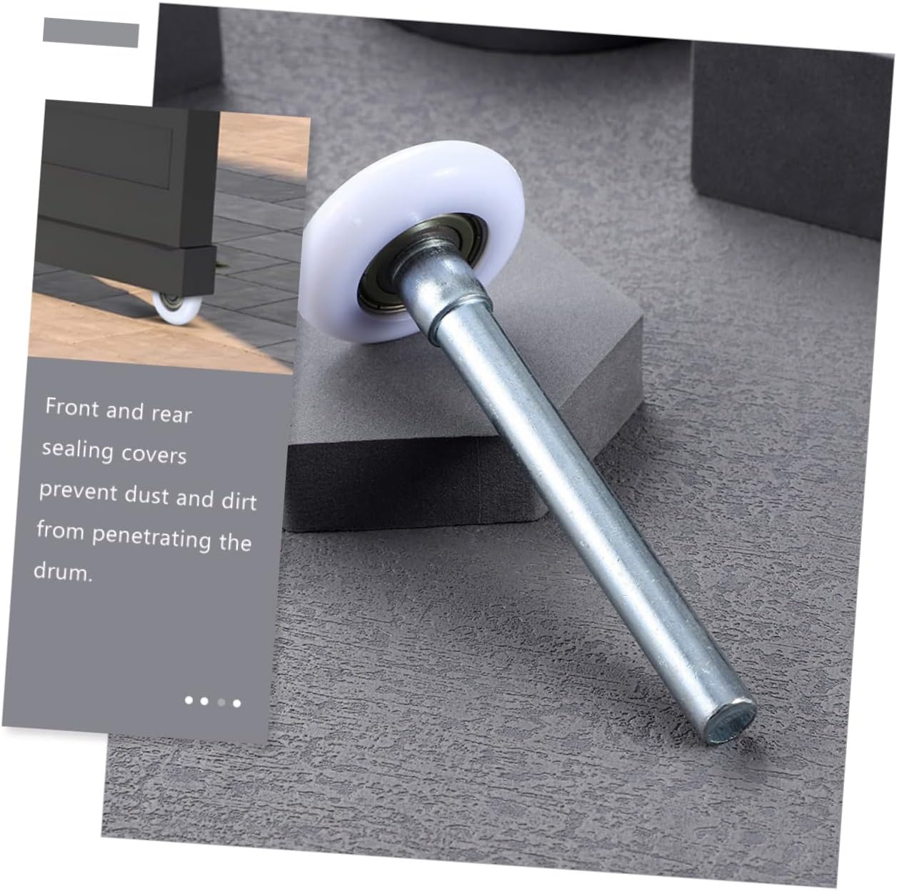 8Pcs Garage Door Roller Replacement Nylon Rollers with Stem Quiet and Durable Design Compatible with Residential Garage Doors