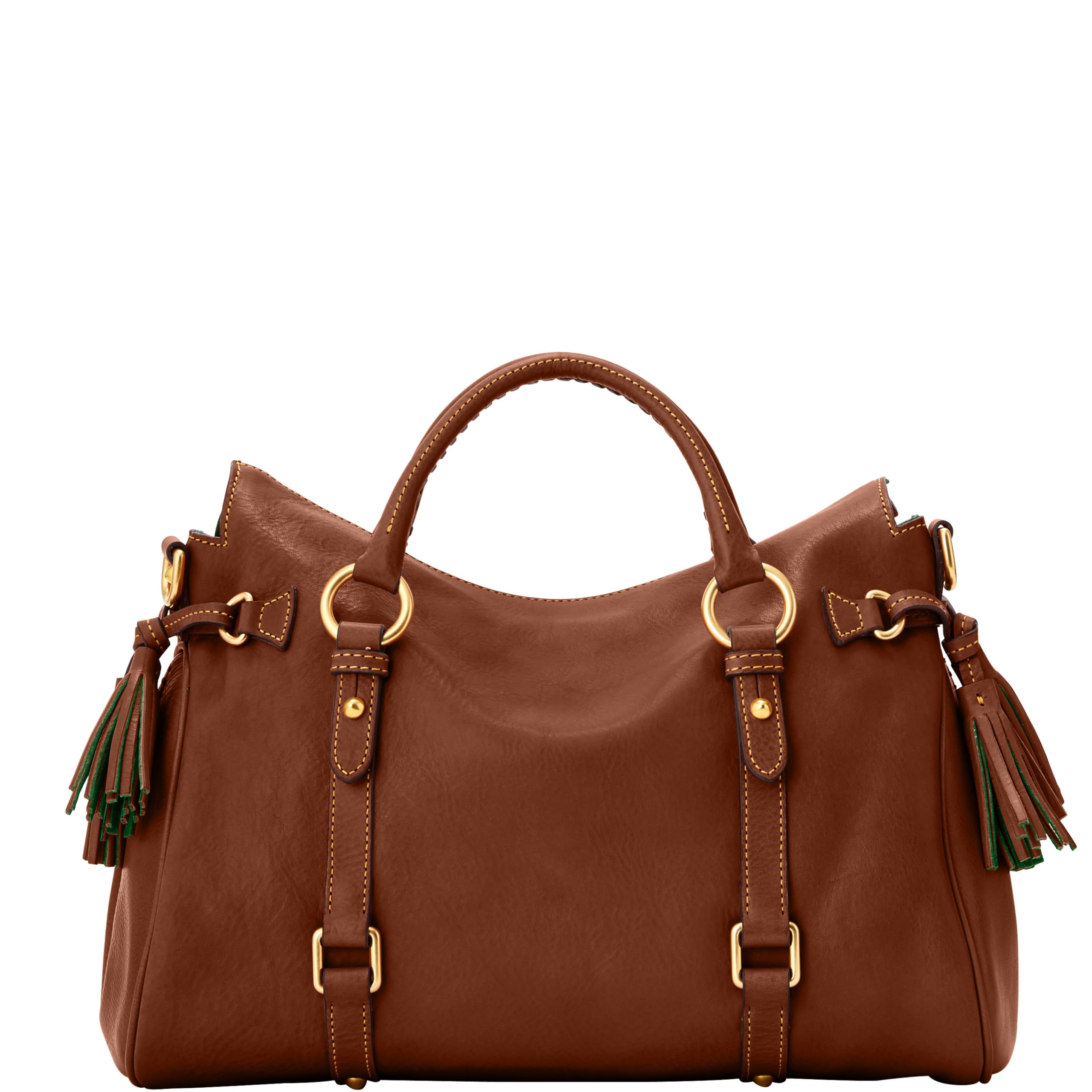 Dooney & Bourke Satchel Bags for Women, Large Florentine Handbag with Optional Crossbody Bag Strap: Chestnut