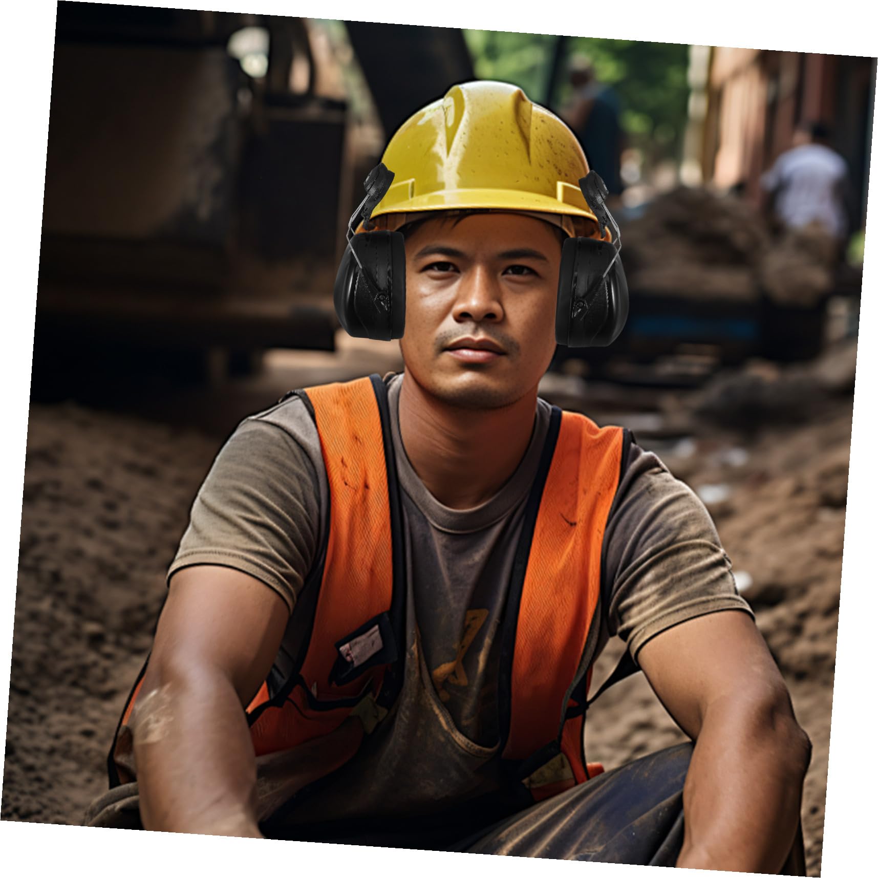 Beaupretty Orejeras para Casco de Seguridad Reducción de Ruido Efectiva Material Abs Ajuste Cómodo Uso Prolongado Protección Auditiva Construcción y Fábricas