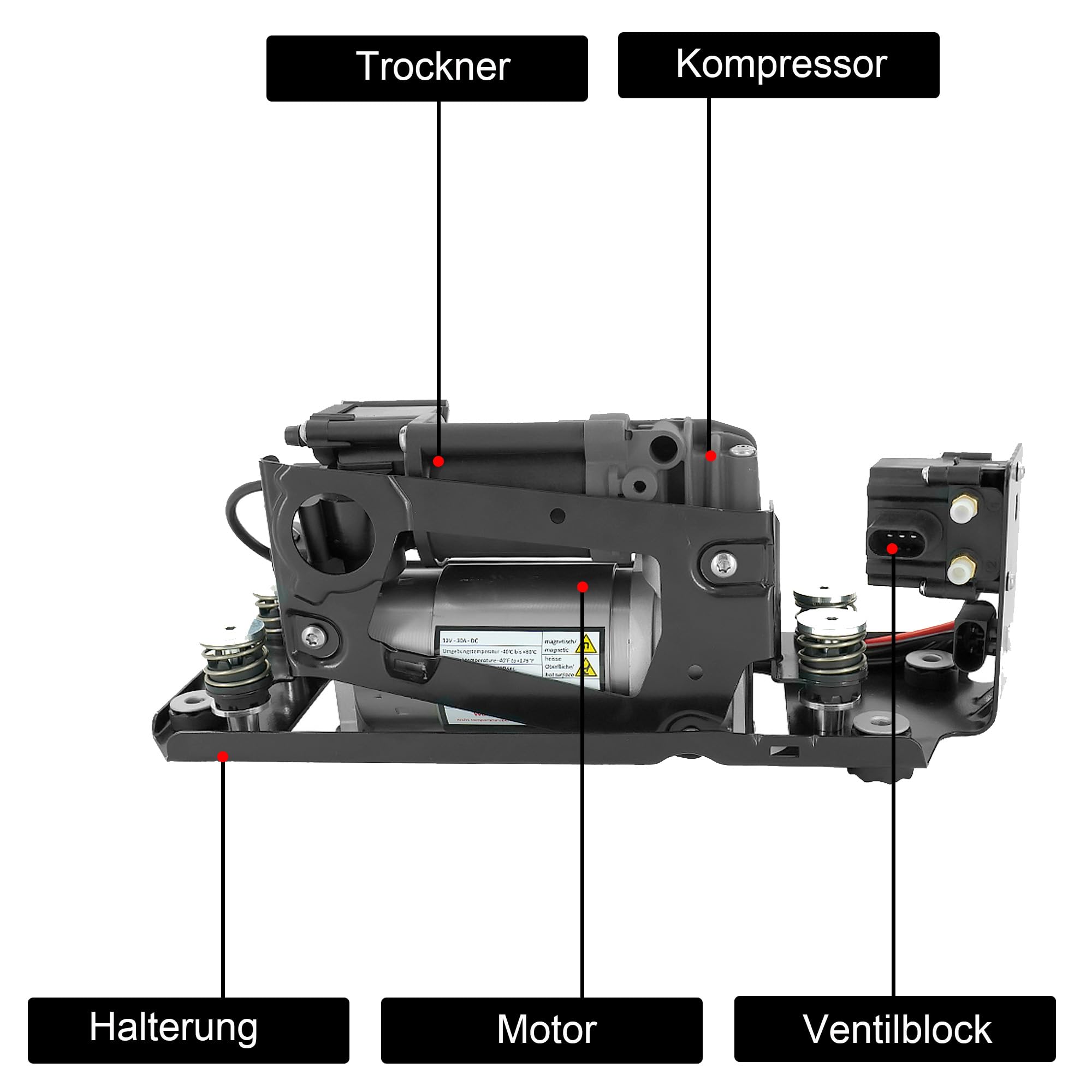 37206875176 Luftfederung Kompressor mit Halterung und Ventil Block für BMW 5 7 Serie F07 GT F11 F01 F02 F04 2009-2018