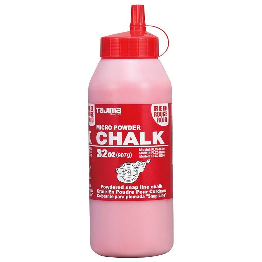TAJIMA Micro Chalk - Red 32 oz (907g) Ultra-Fine Snap-Line
