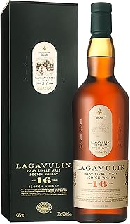 Lagavulin 16 Year Old Islay Single Malt Scotch Whisky | 43% vol | 70cl | Smoky | Intense | Peat-Rich | Sweet & Salty Single Malt Whisky | with Gift Box | Aged in Oak Casks