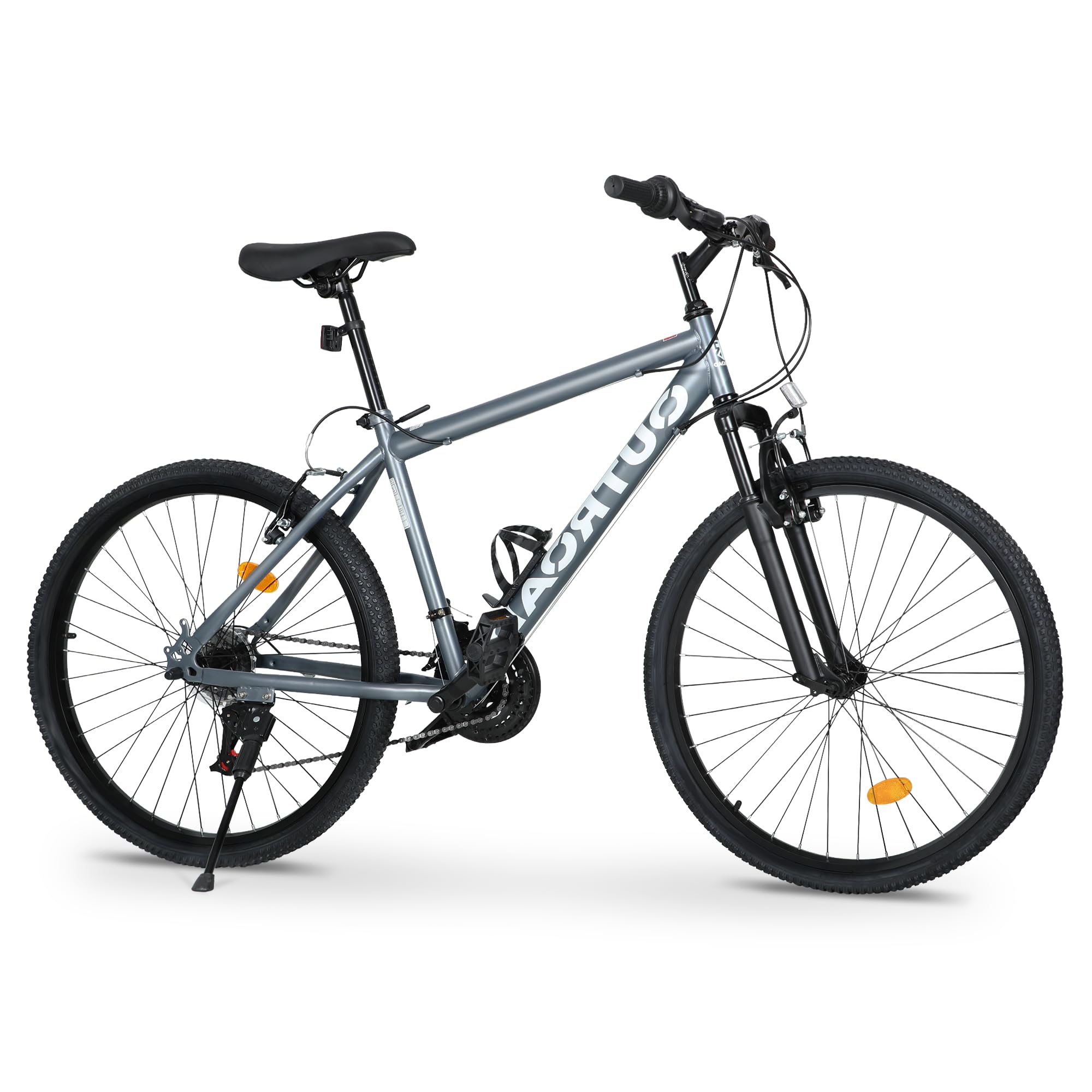 Outroad 26 Inch Mountain Bike, 21-Speed/High-Carbon Steel/Aviation Grade Frame, Dual Disc/V Brake, Adjustable Ergonomic Seat Bycycle for Men Women Adult, Quick Assembly in 20 Minutes