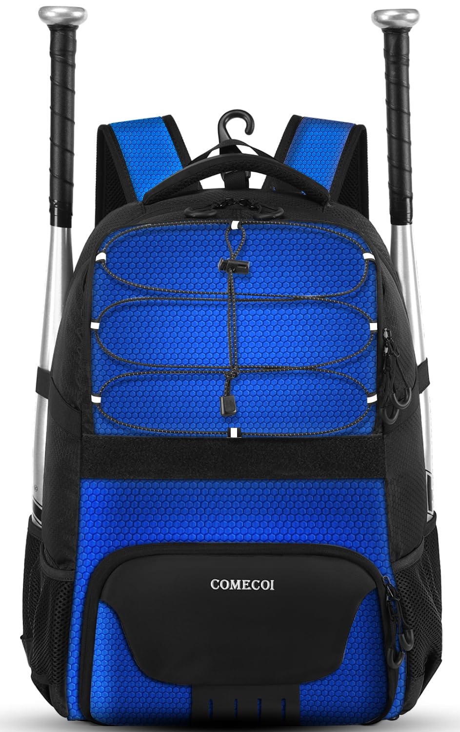 COMECOI Softball Bag, Lightweight Baseball Backpack with Shoes Compartment, Baseball Bat Bags with Fence Hook for TBall Bat & Equipment, for Batting Mitten, Helmet, for Girls, Boys, Youth, Adults — image 1