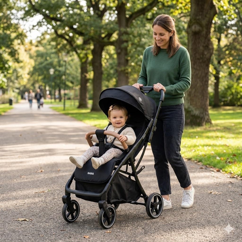 Nania Lexy Passeggino compatto 0-4 anni 0-22 kg Passeggino canna Bebe leggero e compatto, reclinabile, parapioggia