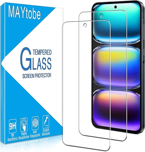 Miniatura 7 de MAYtobe Paquete de 2 protectores de pantalla diseñados para Samsung Galaxy A53 5G, vidrio templado, antiarañazos, sin burbujas, fácil de instalar