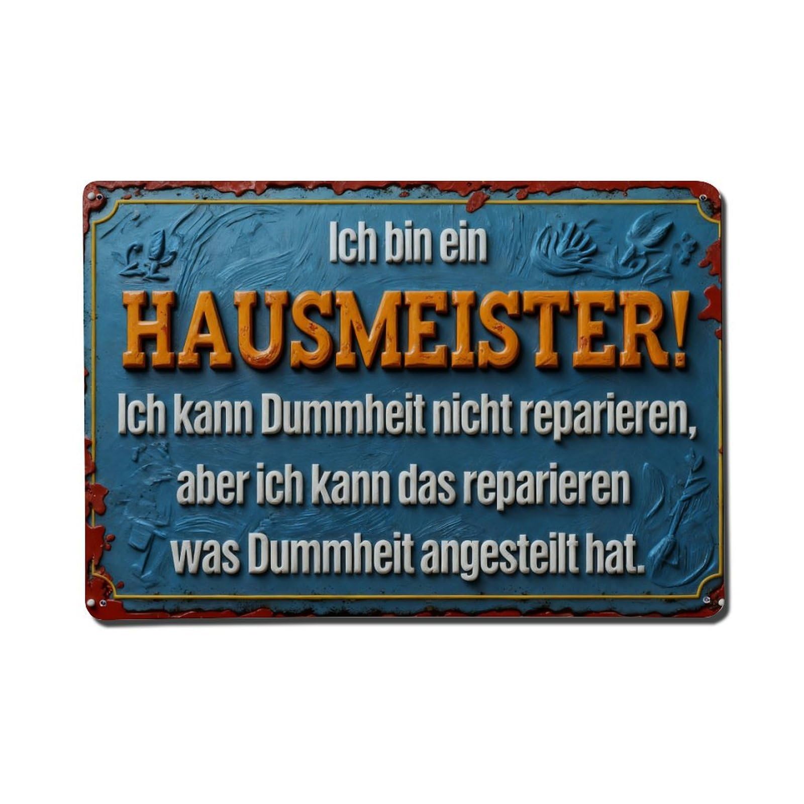 Building Superintendent Humor Sign Text Saying Metal Tin Sign Plaque