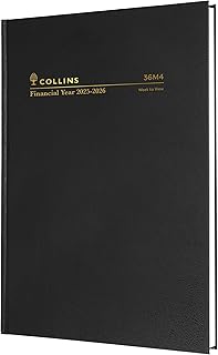 Collins 2025-2026 Financial Year Diary - A6 Week to View Planner - Black