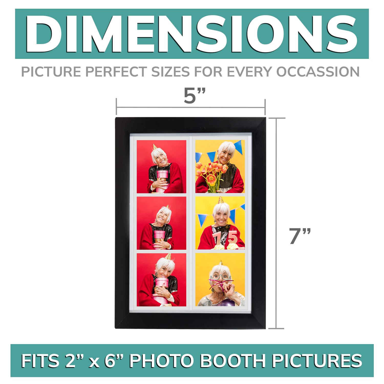 Amazon.com - pbf PHOTO BOOTH FRAMES 5x7 Picture Frame with Mat to