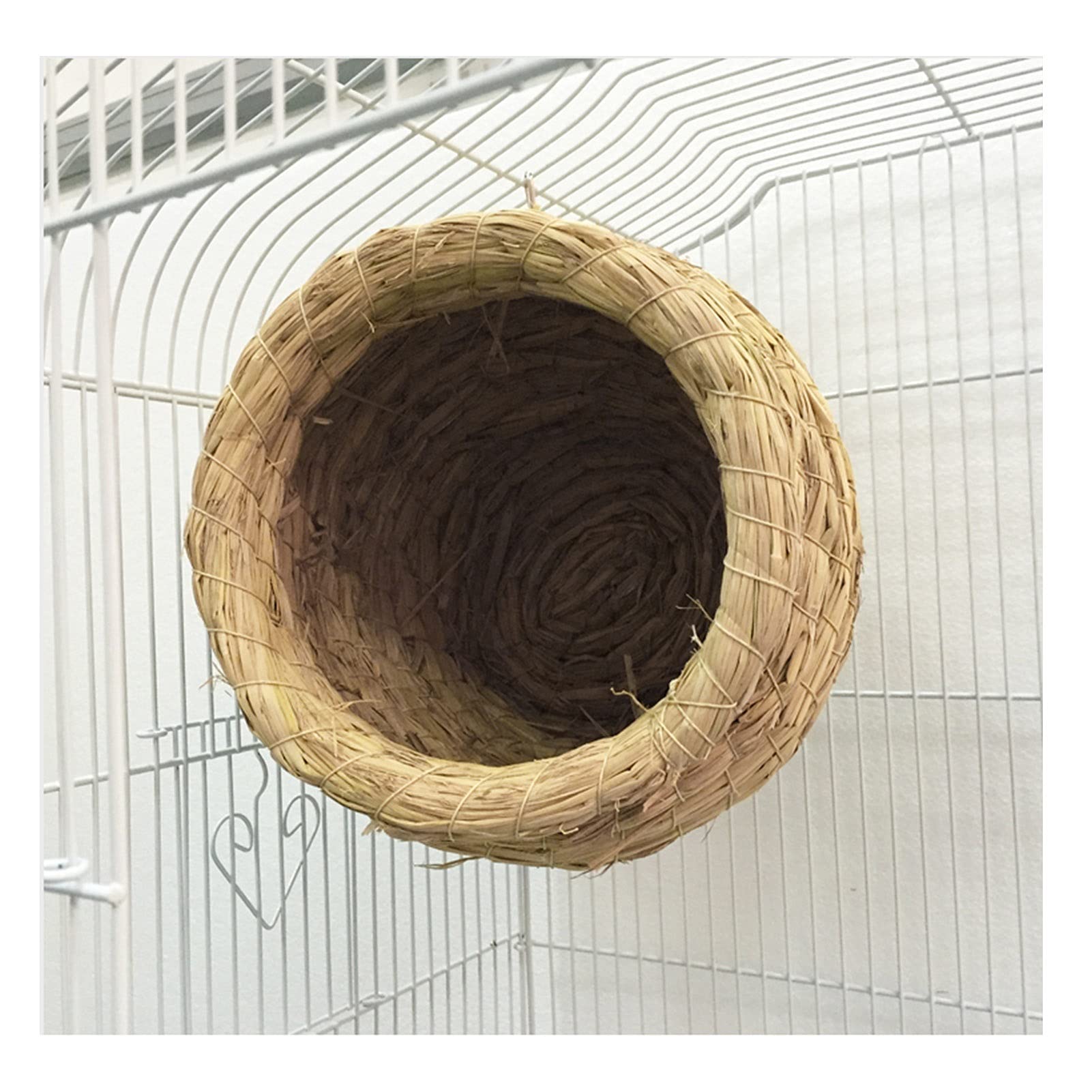 Domek dla ptaków Naturalne ptasie gniazdo tkane wyłącznie ręcznie, klatka dla ptaków 15 cm/5,9 cala, papugi, miejsce spoczynku hodowli ptaków