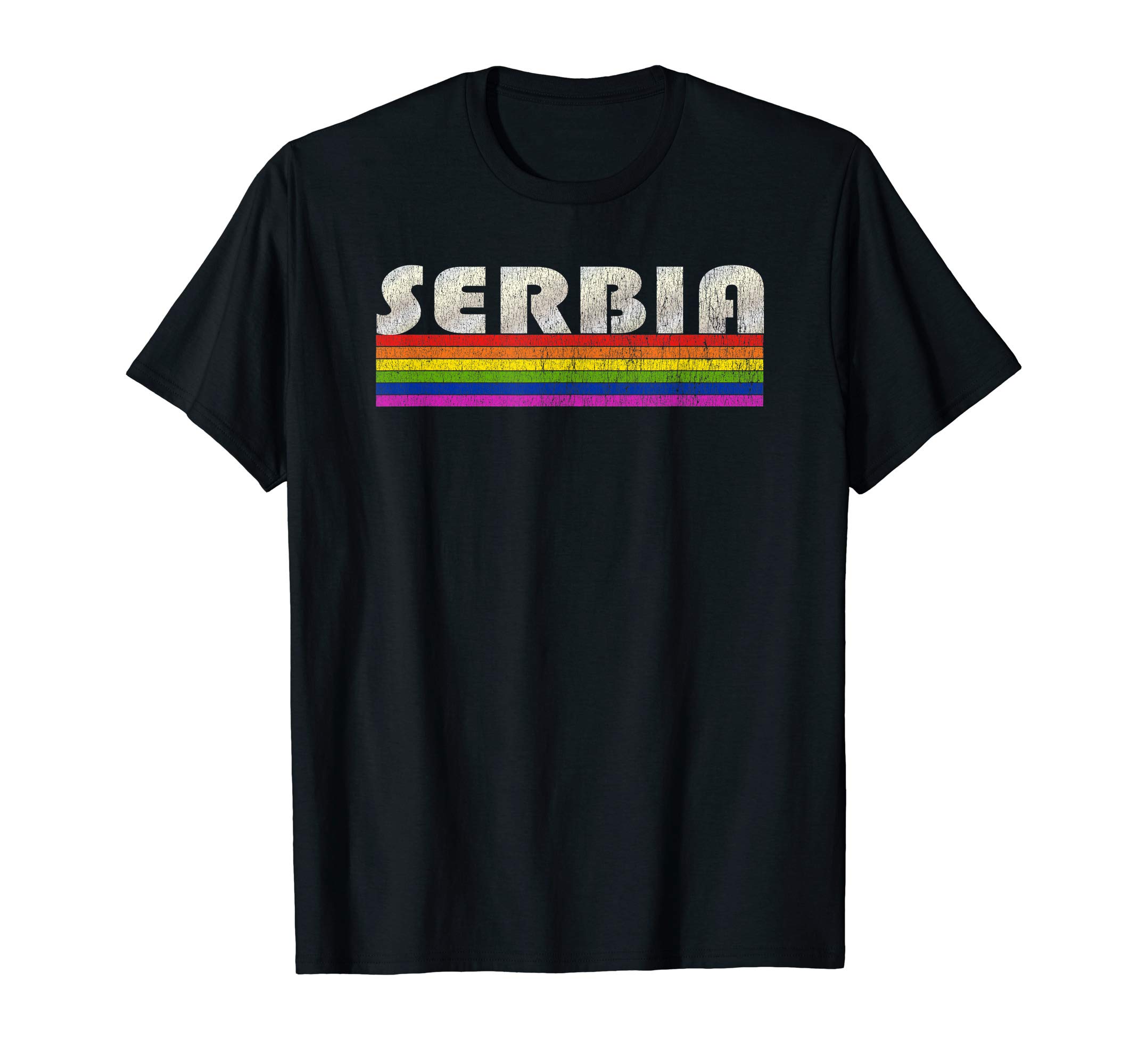 Trendy Retro 80's Look Gay Pride Month ClothingVintage 80's Style Serbia Gay Pride Month T-Shirt