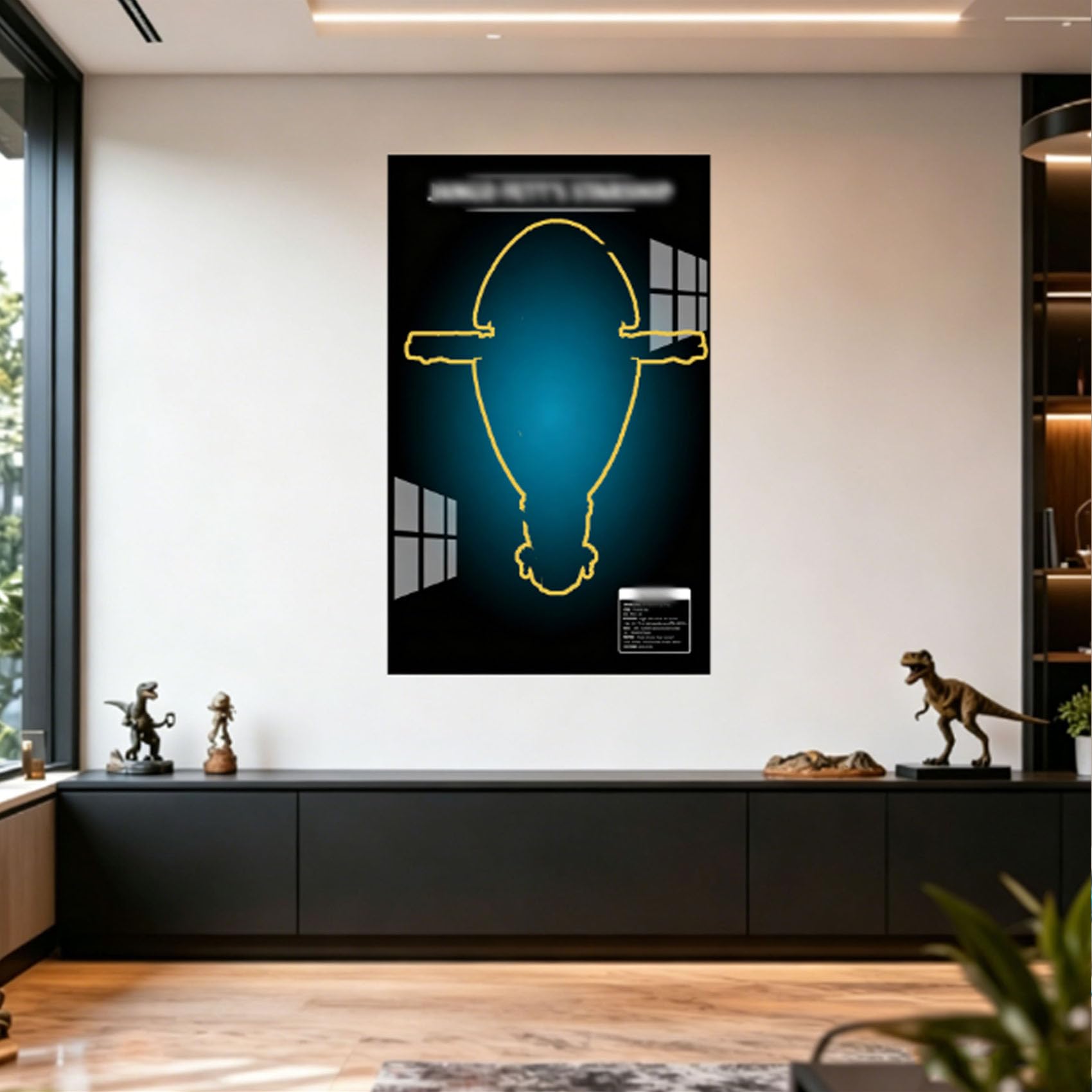 Display Wallboard for Le-go 75409 Spaceship Set, Wall photo frame, Wall Mount Display Stand Art Wall Mount Frame,(Model not Included)