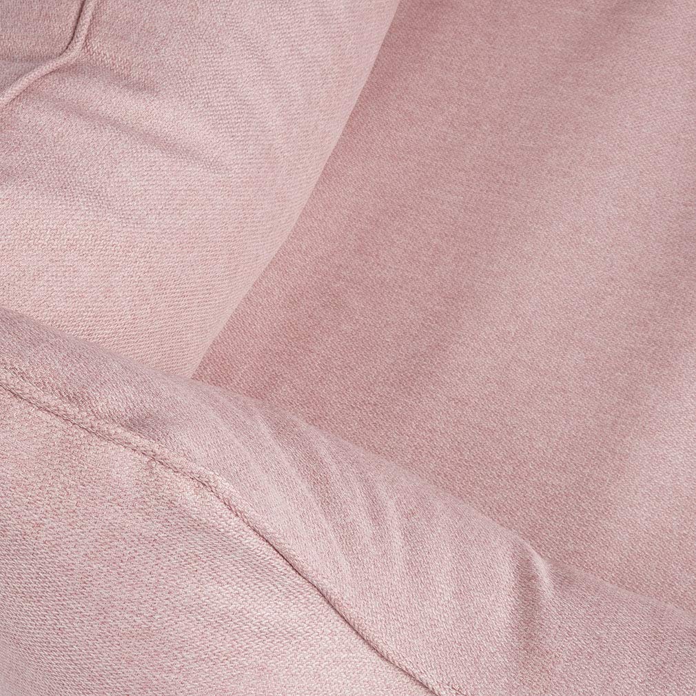 Knuffelwuff Hundebett Emma aus Velours mit feinem Handwebcharakter in Pastellfarben M-L 85 x 63cm Rosa - Abnehmbarer Bezug - leicht zu reinigen - für große, mittelgroße und kleine Hunde