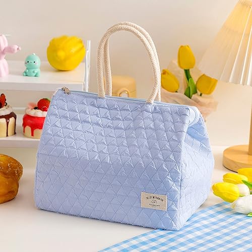 CENGNIAN Bolsa de almuerzo aislada reutilizable, caja de mano para mujeres y hombres, bolsas de picnic, contenedor grande para lonchera, bolsa a